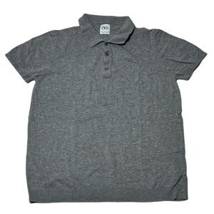 ZARA Men Grey Polo Shirt